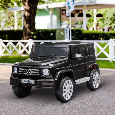Aosom 12V Mercedes Benz G500 Battery Kids Ride On Car with Remote Control Bright Headlights and Working Suspension Image 1