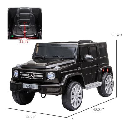 Aosom 12V Mercedes Benz G500 Battery Kids Ride On Car with Remote Control Bright Headlights and Working Suspension Image 2