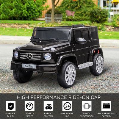 Aosom 12V Mercedes Benz G500 Battery Kids Ride On Car with Remote Control Bright Headlights and Working Suspension Image 3