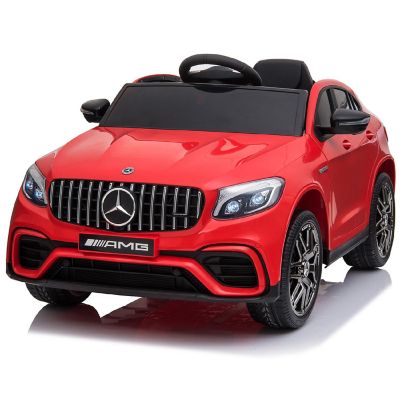 Aosom 12V Ride On Car Remote Control Mercedes Benz AMG GLC63S Coupe 2 Speed Red Image 1