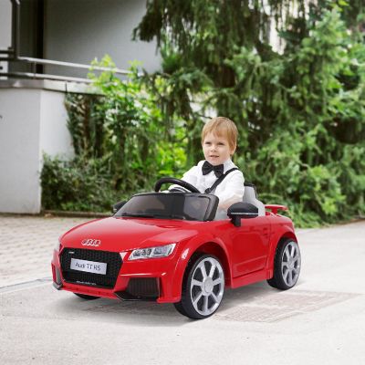 Aosom 6V Electric Ride On Licensed Audi TT RS w/Remote Control 3-6yr Red Image 1