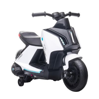 Aosom 6V Motorcycle Electric Ride On with Music and Training Wheels 2-4 yrs Image 1