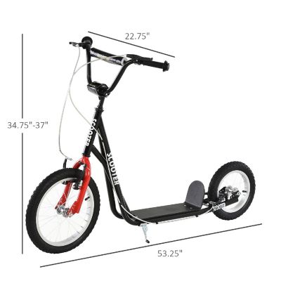 Aosom Kick Scooter w/ Front and Rear Dual Brakes 5yr+ Image 2
