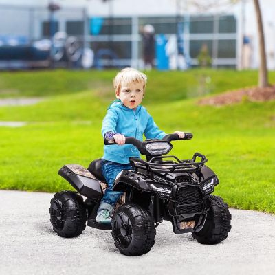 Aosom Kids Ride On 6V Battery Powered Four Wheeler ATV 18-36mo Black Image 1