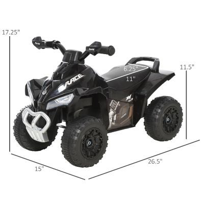 Aosom NO Power Ride on Car for Kids 4 Wheel Foot to Floor Sliding Walking Push Along ATV Toy for 18 36 Months Black Image 2