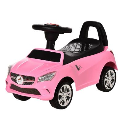 Aosom Toddler Ride On Push Car w/Music and lights Pink Image 1