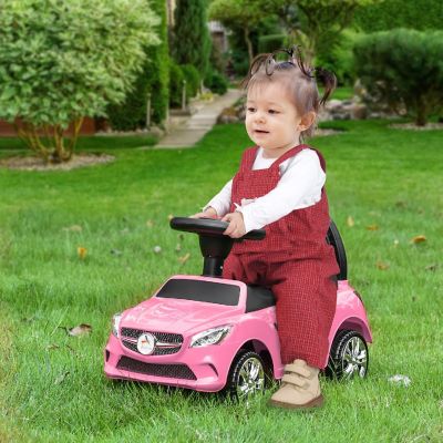 Aosom Toddler Ride On Push Car w/Music and lights Pink Image 2