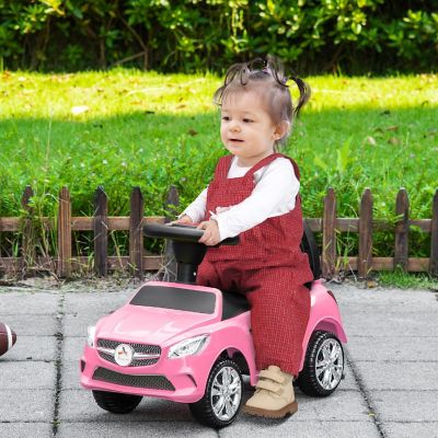 Aosom Toddler Ride On Push Car w/Music and lights Pink Image 3