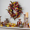Apple and Berry Maple Leaf Twig Artificial Wreath  22-Inch Image 1
