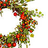 Apples and Berries Artificial Fall Harvest Wreath - 22 Inch  Unlit Image 2