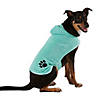 Aqua Embroidered Paw Medium Pet Robe Image 1
