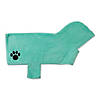Aqua Embroidered Paw Medium Pet Robe Image 1