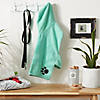 Aqua Embroidered Paw Medium Pet Robe Image 4