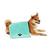 Aqua Embroidered Paw Small Pet Towel (Set Of 3) Image 1