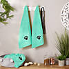 Aqua Embroidered Paw Small Pet Towel (Set Of 3) Image 4