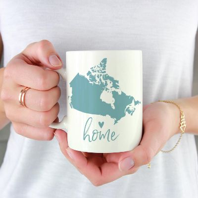 Aqua Home Heart Canada Ceramic Mug Image 1