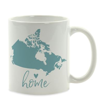 Aqua Home Heart Canada Ceramic Mug Image 2