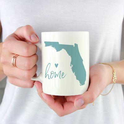 Aqua Home Heart Florida Ceramic Mug Image 1