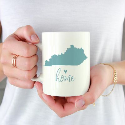 Aqua Home Heart Kentucky Ceramic Mug Image 1
