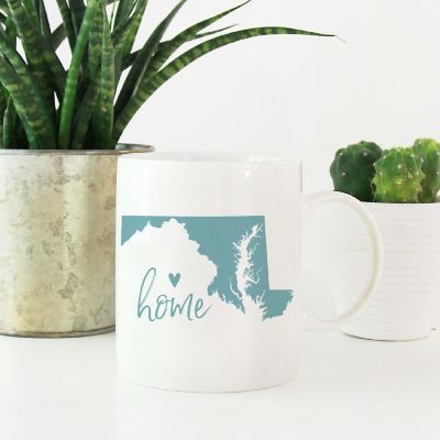 Aqua Home Heart Maryland Ceramic Mug Image 1