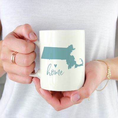 Aqua Home Heart Mass. Ceramic Mug Image 1