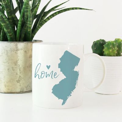 Aqua Home Heart New Jersey Ceramic Mug Image 1