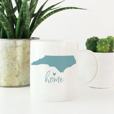 Aqua Home Heart North Car. Ceramic Mug Image 1