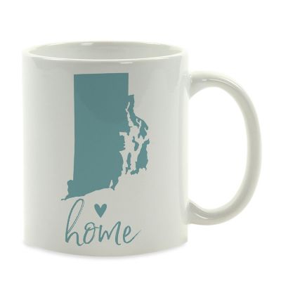 Aqua Home Heart Rhode Isl. Ceramic Mug Image 2