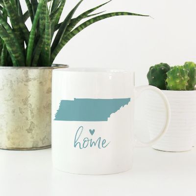 Aqua Home Heart Tennessee Ceramic Mug Image 1