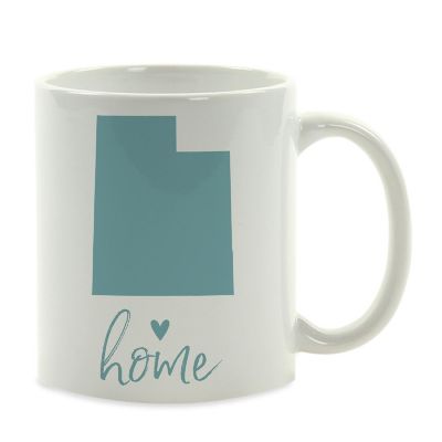 Aqua Home Heart Utah Ceramic Mug Image 2