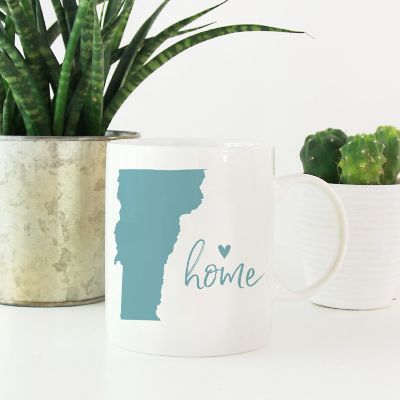 Aqua Home Heart Vermont Ceramic Mug Image 1