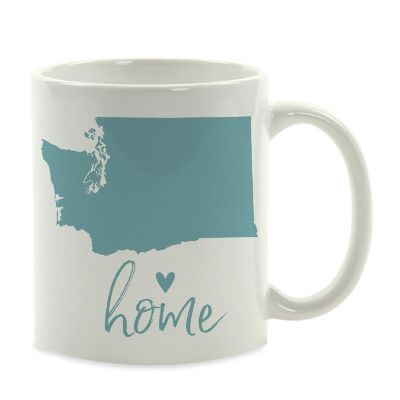 Aqua Home Heart Washington Ceramic Mug Image 2