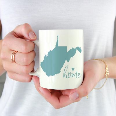 Aqua Home Heart West VA Ceramic Mug Image 1