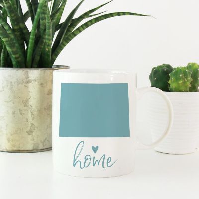 Aqua Home Heart Wyoming Ceramic Mug Image 1