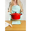 Aqua Lattice Print 2-Pocket Apron Image 4