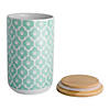 Aqua Paw Lattice Print Ceramic Treat Canister Image 2