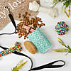 Aqua Paw Lattice Print Ceramic Treat Canister Image 4