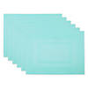 Aqua Pvc Doubleframe Placemat 6 Piece Image 1