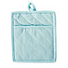 Aqua Solid Chambray Potholder (Set Of 2) Image 2
