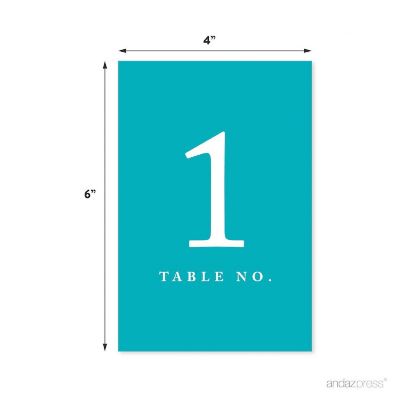 Aqua Table Numbers 1 20 4x6 Image 1
