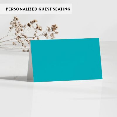 Aqua Table Tent Place Cards 20-Pack Image 2