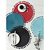 Aqua Tassel Fringe Pp Woven Round Placemat Set Of 6 Image 4