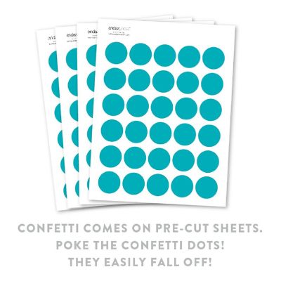 Aqua Turquoise Confetti 180-Pack Image 1