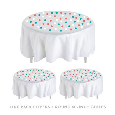 Aqua White Coral Confetti, 180-Pack Image 3