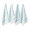 Aqua Windowpane Terry Dishtowel (Set Of 4) Image 1