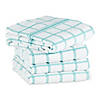 Aqua Windowpane Terry Dishtowel (Set Of 4) Image 1