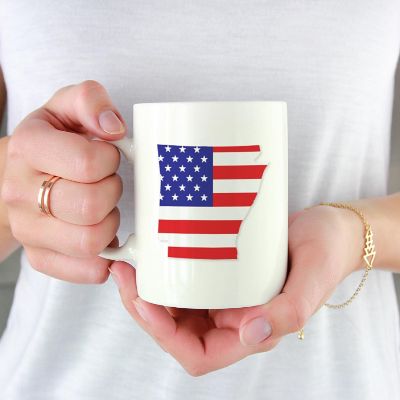 Arkansas US Flag Ceramic Mug Image 1