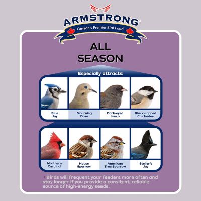 Armstrong Wild Bird Food All Season Bird Seed Blend, 20 Pound Pail Image 1