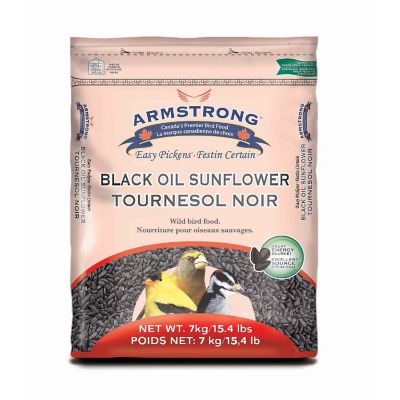 Armstrong Wild Bird Food Black Oil Sunflower Bird Seed Blend, 15.4lbs Image 1