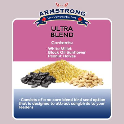 Armstrong Wild Bird Food Ultra Bird Seed Blend for Wild Songbirds, 15.4lbs Image 2